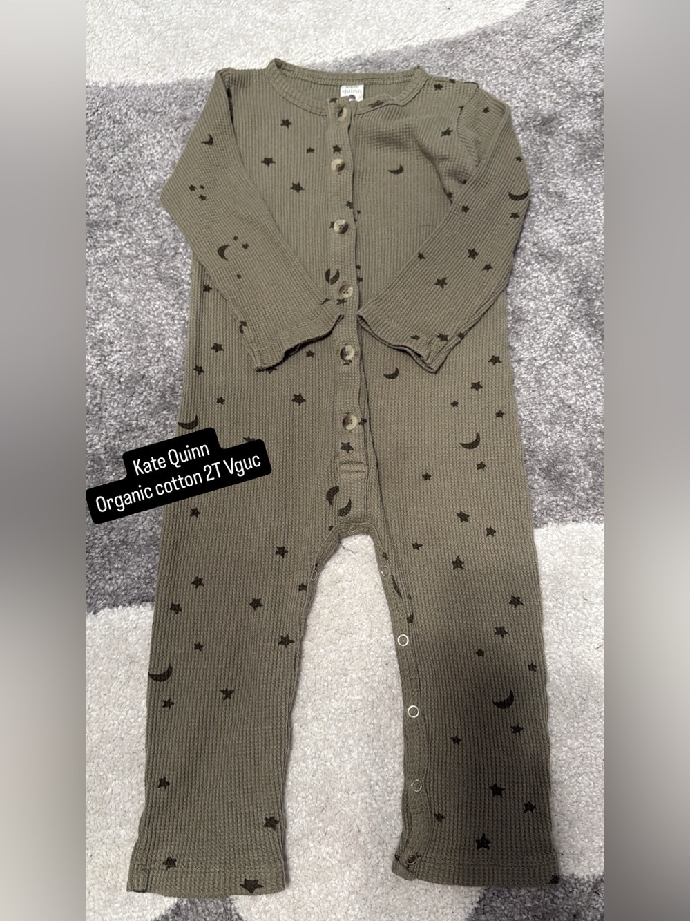 kate quinn Olive Ribbed Star & Moon One-Piece